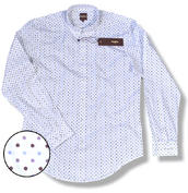 View Item New Merc Mod Button Down Polka Dot L/S Shirt White